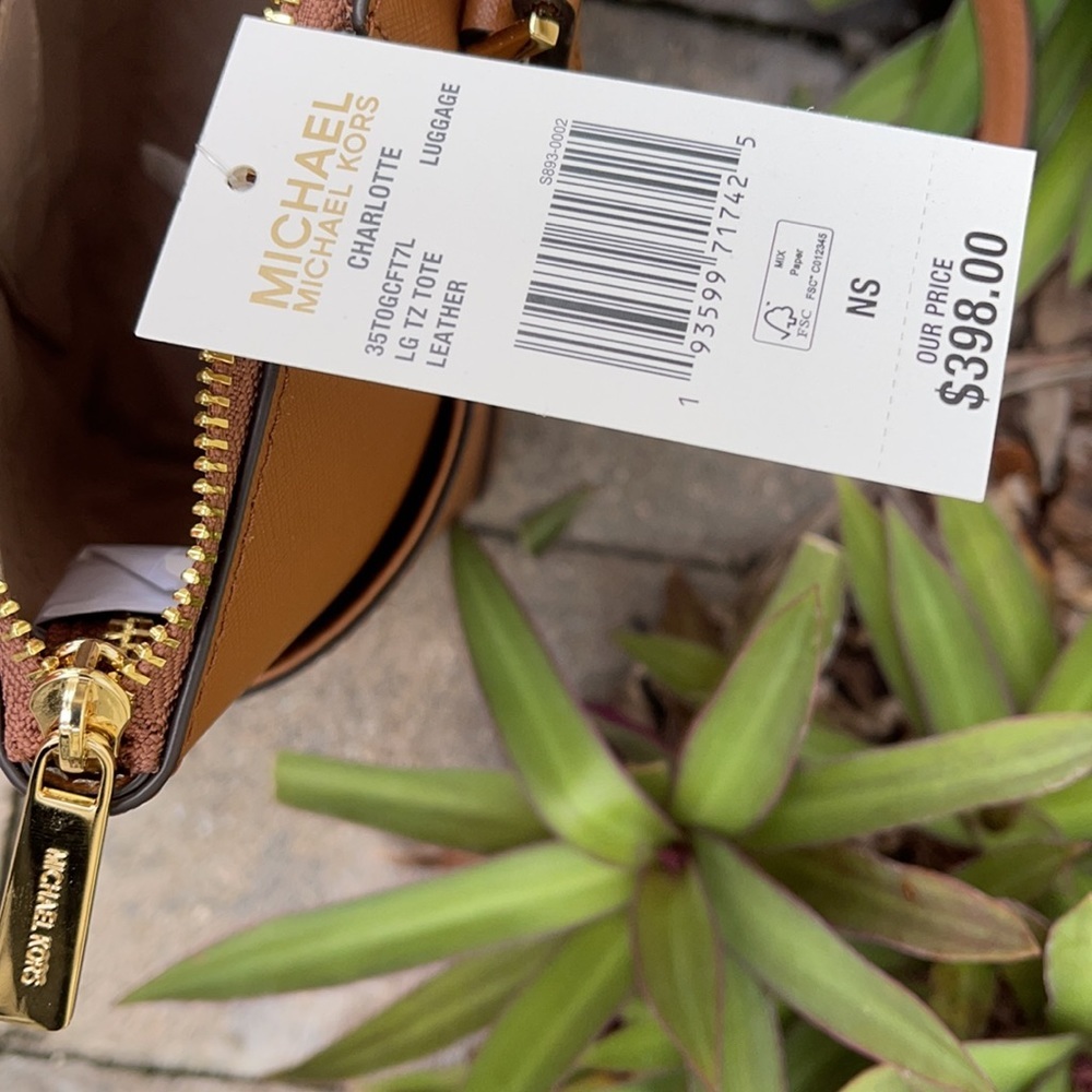 Michael Kors Large Charlotte Top Zip Tote Leather - Picture 2 of 16